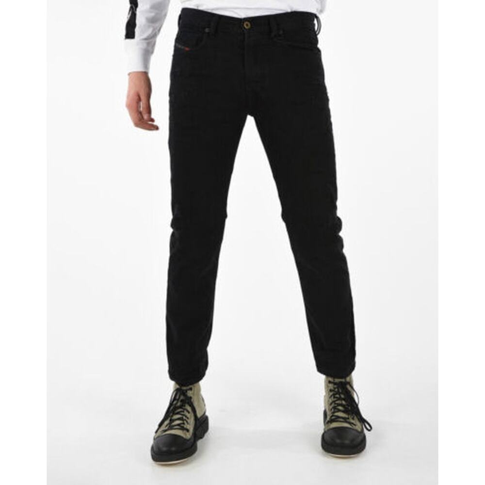 NWT Diesel Men's Mharky Distressed‎ Skinny Slim Jeans in Black